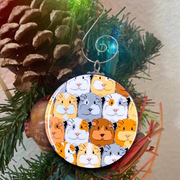 Guinea Pig - Pinback Button, Magnet, Keychain, Bottle Opener or Mini Ornament - Picture 8 of 10